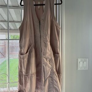 Anthrpolgie movement Sleeveless Zippered Dress with Pockets